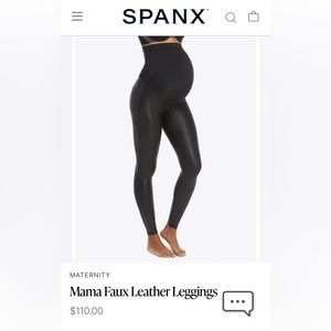 SPANX Faux Leather Maternity Leggings